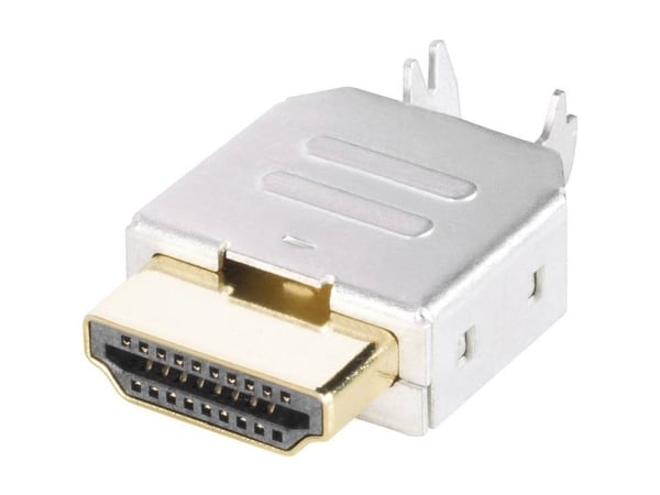 BKL Electronic HDMI-kontakt, innfelt horisontal, poltall: 19, sølv (1 stk) 0905004