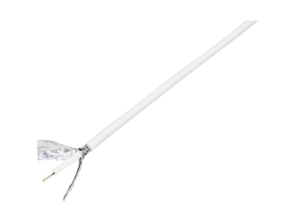 TRU COMPONENTS 1570290 Koaksiaalikaapeli Ulkohalkaisija: 6,60 mm RG6 /U 75 Ω 120 dB Valkoinen 25 m