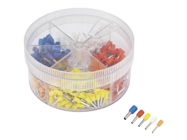 TRU COMPONENTS 739735 Kabelsko-sortiment 0.50 mm² 2.50 mm² Oranssi, Hvid, Gul, Rød, Blå 400 stk