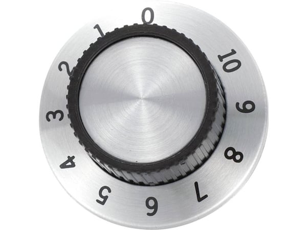 TRU COMPONENTS RN-114A vridknapp med skala aluminium (Ø x H) 36.8 mm x 14.8 mm 1 st
