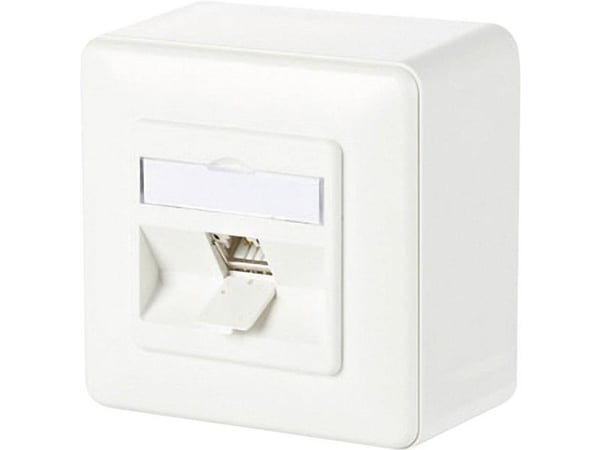 Metz Connect C6A Module 180° - pistorasia - RJ 45 - 1 verkkopistorasia - puhtaan valkoinen, RAL 9010