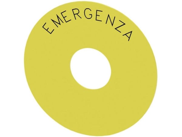 Siemens 3SU1900-0BC31-0JA0 Underlagsskilt Rund (Ø) 75 mm NØD Gul, Sort 10 stk.