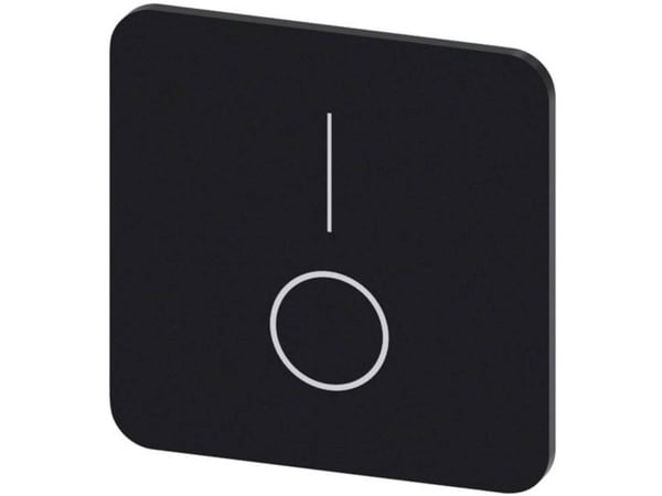 Siemens-kyltti Neliö (S x K) 22 mm x 22 mm 0/I Musta, Valkoinen 1 kpl
