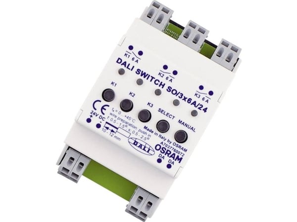 Osram DALI SWITCH SO, 0 - 45 °C, 54 mm, 96 mm, 62 mm, 169,53 g