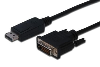 ASSMANN - DisplayPort-kabel - DisplayPort (hane) till DVI-D (hane) - 5 m - formpressad, tumskruvar - svart