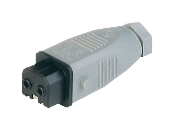Hirschmann 930621106-1 strömkontakt STAK, rak anslutning, sammanlagt poler: 2 + PE, 16 A, grå, 1 st