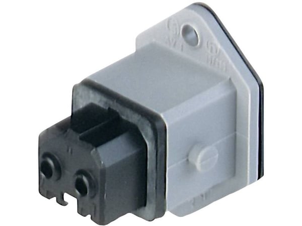 Hirschmann 930647106-1 strömkontakt STAKEI anslutning/infällning vertikal, totalt poltal: 2 + PE 16 A, grå (1 st)