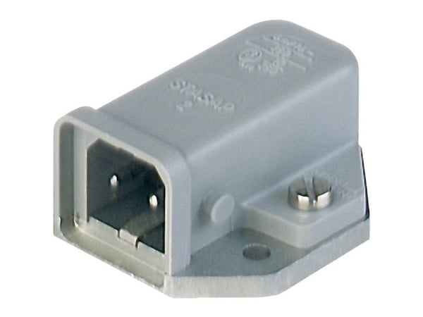 Hirschmann strömkontakt STASAP 930822106-1 horisontell infällt 2-pol + PE 16 A grå (1 st)