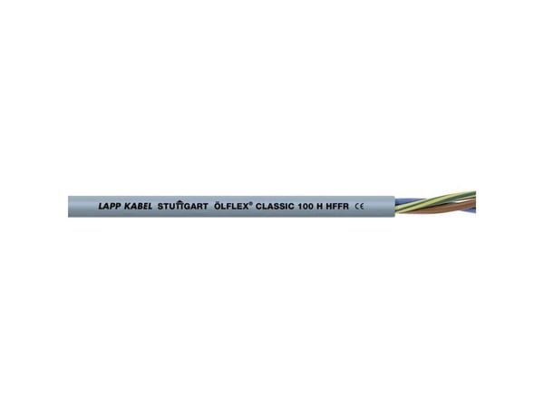 Lapp ÖLFLEX CLASSIC 100 H, 50 m, 4 mm ², Svart, 192 kg/km, 372 kg/km, 4000 V
