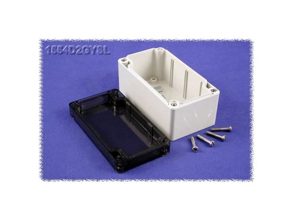 Hammond Electronics 1554D2GYSL Universalskap 120 x 65 x 60 Polykarbonat Grå 1 stk