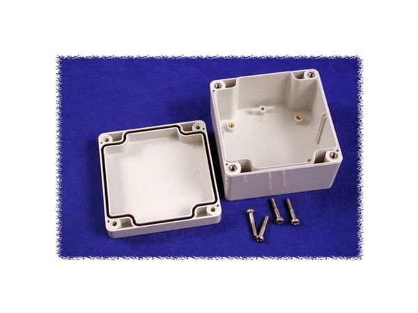 Hammond Electronics 1554E2GY Yleiskotelo 90 x 90 x 60 Polykarbonaatti Harmaa 1 kpl