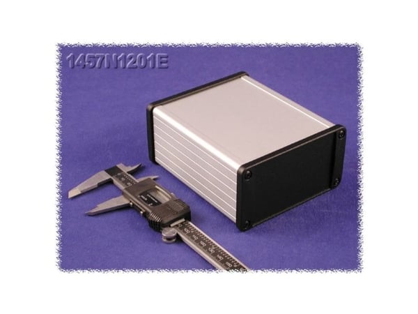 Hammond Electronics 1457N1201EBK universalkabinett 120 x 104 x 55 aluminium svart 1 stk