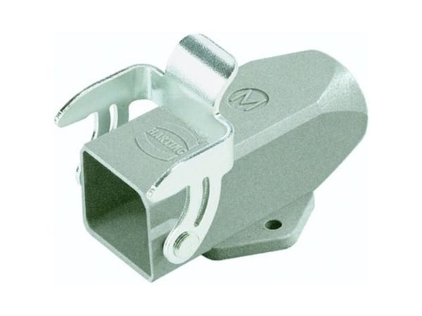 HARTING HAN A -liitinholkki, tyyppi 3A,M20-läpivienti, metallia, lukitusklipsi
