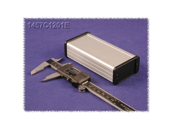 Hammond Electronics 1457C1201EBK universalkabinet 120 x 59 x 31 aluminium sort, 1 stk