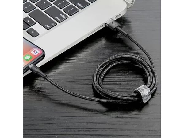 Baseus CALKLF-CG1, 2 m, USB A, Hankjønn, Hankjønn, Grå, Sort, Rett
