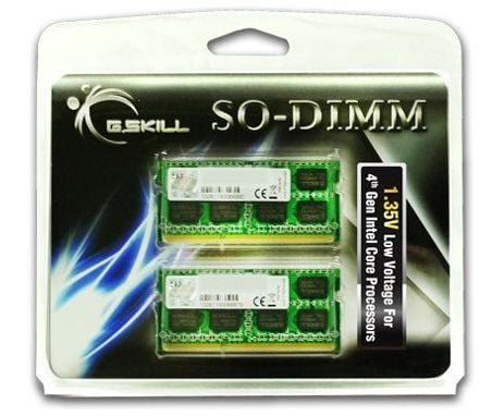 G.Skill - DDR3 - sarja - 8 GB: 2 x 4 GB - 1600 MHz - 1,35 V