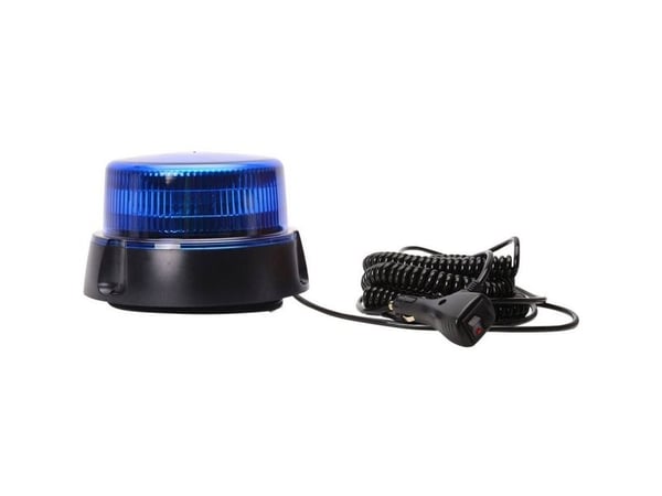 WAS rotorblink W112 853.2, 12 V / 24 V via ledningsnett, sugefot, skrue-/magnetmontering, blå