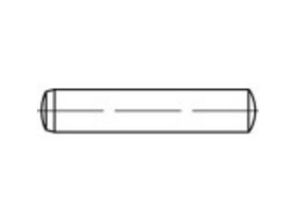 TOOLCRAFT 1059333 Sylinderspiker (Ø x L) 16 mm x 36 mm Rustfritt stål A1 10 stk