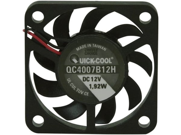 QuickCool QC4007B12H aksialvifte 12 V/DC 10,82 m³/h (L x B x H) 40 x 40 x 7 mm