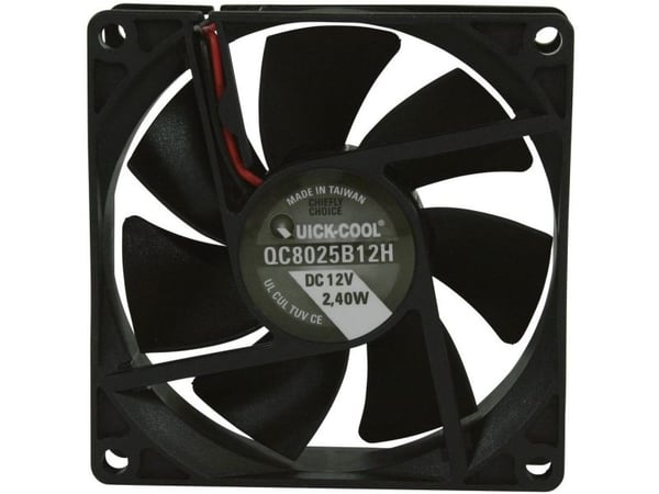 QuickCool QC8025B12H aksialvifte 12 V/DC 67,96 m³/h 80 x 80 x 25 mm