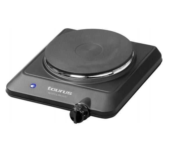 Taurus White and Brown EH1500 Volcan Uno - Elektrisk varmeplate - 1.5 kW - svart