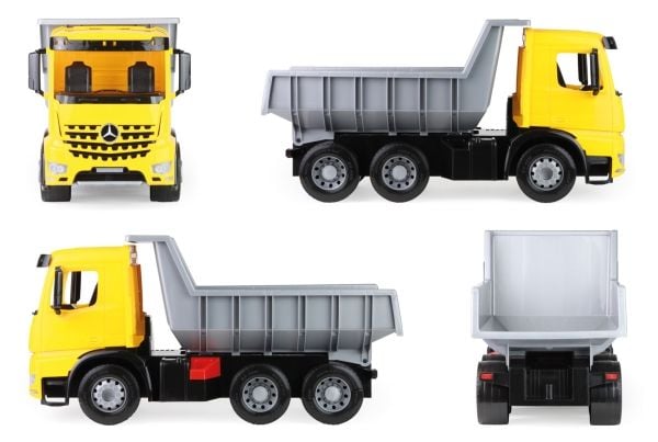 Lena GIGA TRUCKS Dumper Arocs, Ladvogns modell, Dumper, 3 År, Grå, Gul