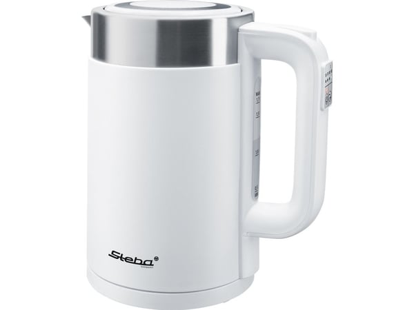 Steba WK 11, 1,7 l, 2200 W, Rustfritt stål, Hvit, Plastikk, Rustfritt stål, Justerbar termostat, Vannivåindikator