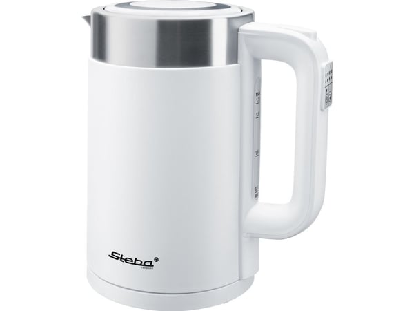 Steba WK 11, 1,7 l, 2200 W, Rustfritt stål, Hvit, Plastikk, Rustfritt stål, Justerbar termostat, Vannivåindikator