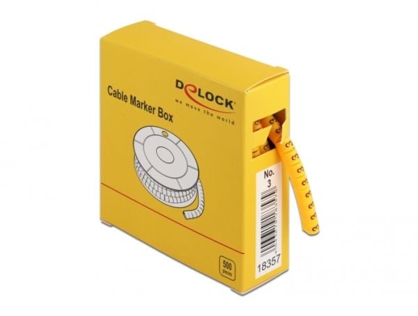 DeLOCK 18357, Keltainen, 500 kpl