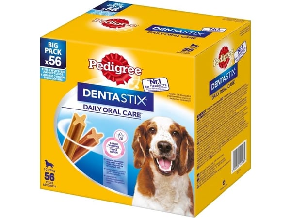 Pedigree DENTA STIX, Adult, Cocker Spaniel, Medium (11 - 25 kg), Nötkött, Kyckling, 1,44 kg