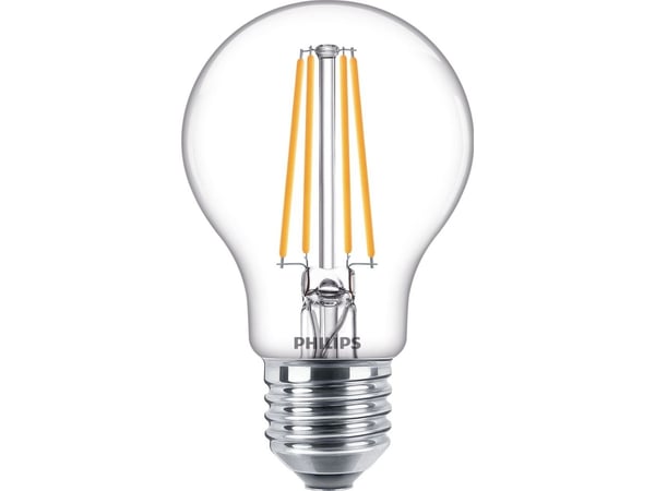 Philips - LED-lyspære - klar finish - E27 - 7 W (ekvivalent 60 W) - klasse E - varmt hvitt lys - 2700 K