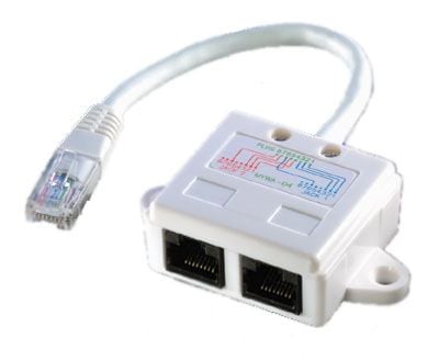 VALUE T-Adapter Cat. 5e, UTP, 0,17 m, RJ-45, RJ-45, Valkoinen