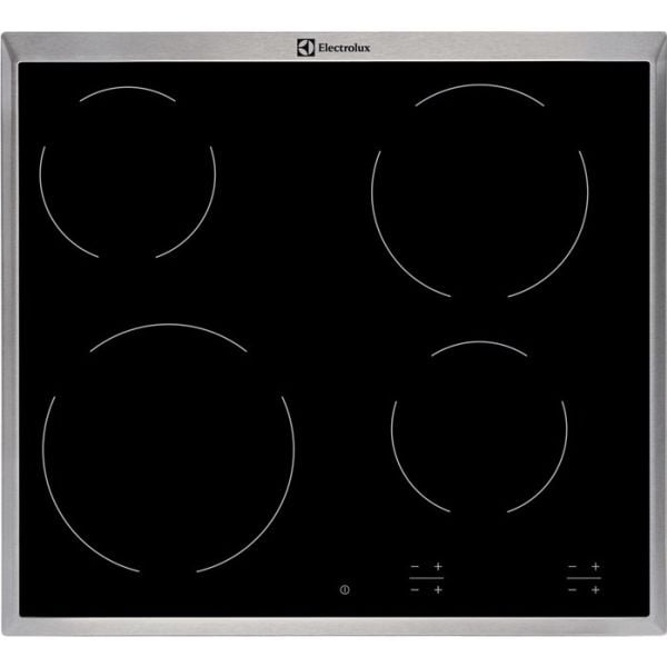 Electrolux Inspiration EHF16240XK - Keramisk komfyrtopp - 4 plater - Nisje - bredde: 56 cm - dybde: 49 cm - svart