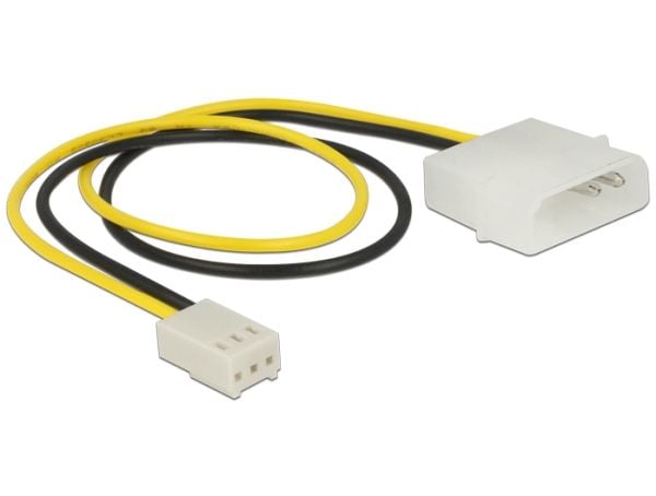 Delock - Strömkabel till fläkt - 3 PIN intern effekt (hona) till 2 pin intern effekt (hane) - 30 cm