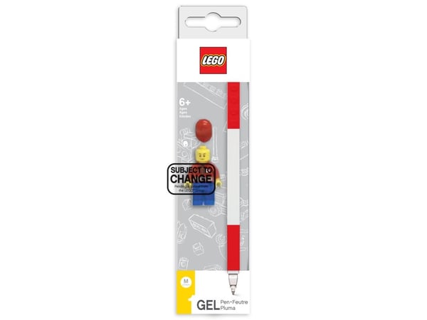 LEGO gel pen, 1 stk rød i box m minifigur