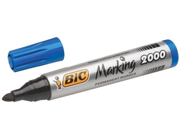 Permanent marker BIC 2000, rund, blå