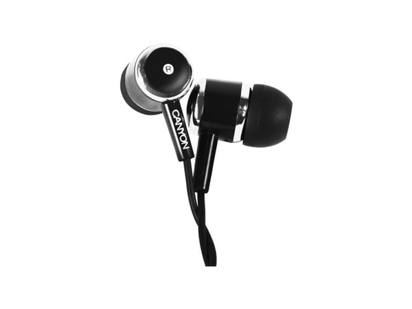 Canyon CNE-CEPM01B - Ørepropper med mikrofon - i øret - kablet - 3,5 mm jakk - svart