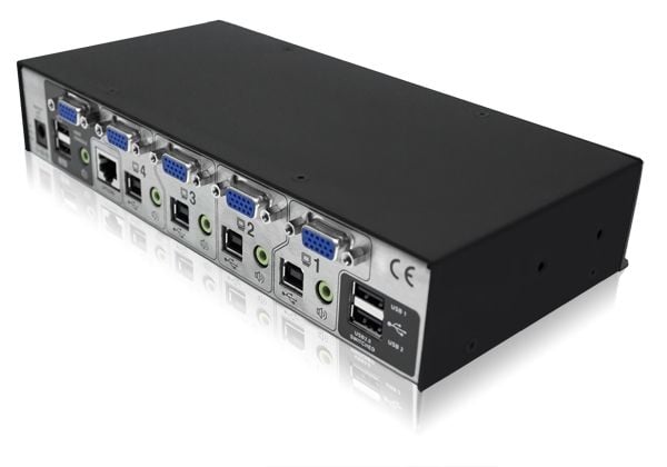 ADDER ADDERView 4 PRO VGA, Telineasennus, 1U, musta