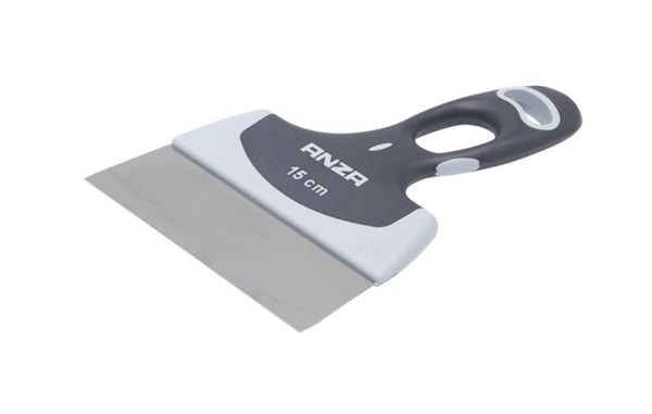 Anza bredspartel 15cm - Rustfri sandspartel i stål, 2-komponent, behageligt greb
