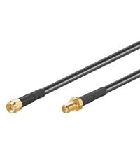 DELTACO - Jatkojohto antennille - RP-SMA (uros) RP-SMA (uros) - 2 m