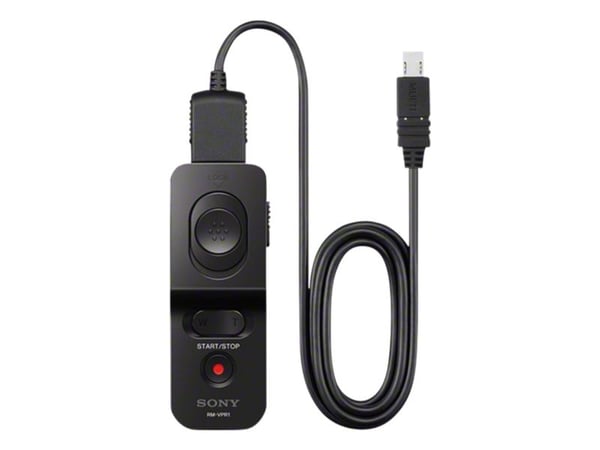 Sony RM-VPR1 - Fjernkontroll - kabel - svart - for Cinema Line ILME-FX3; Handycam FDR-AX43, AX60; VLOGCAM ZV-1G; a1; a7 IV; a7s III; a9 II