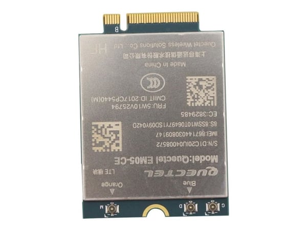 Quectel EM05-CE - Trådløs mobilmodem - 4G LTE - M.2 Card - for (WWAN upgradable) ThinkPad T14 Gen 2; T14s Gen 2; T15 Gen 2; X1 Carbon Gen 9; X13 Ge...