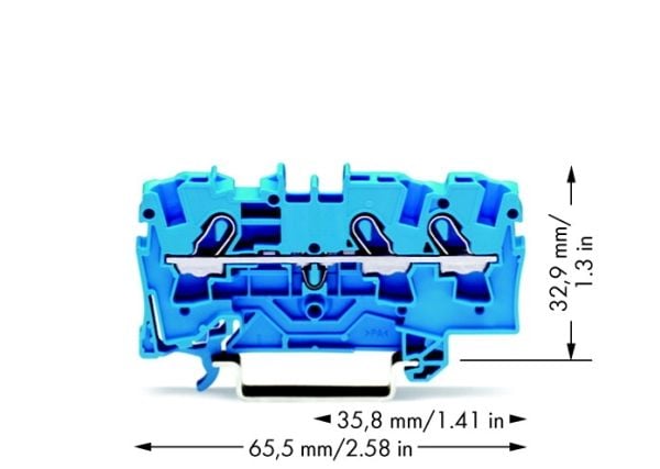 Wago 2004-1304, 6,2 mm, 65,5 mm, 32,9 mm, 800 V