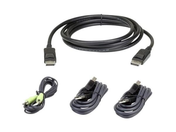 ATEN 2L-7D03UDPX4 - Tastatur / video / musekabelsett (KVM) - TAA-samsvar - for ATEN CS1182DP4C, CS1184DP4C