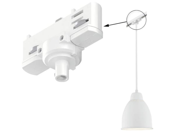Paulmann 91386, Adapter til overhengende belysning, Tak, Hvit, Metall, Plast, 1150 W, 96 mm