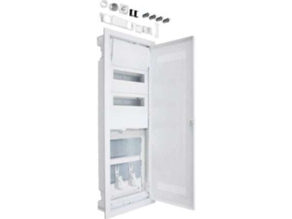 HAGER VU602WWH med uttag och plastlucka (VU602WWH)