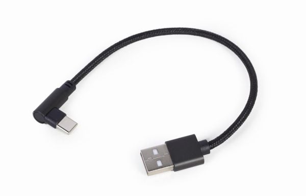 Cablexpert - USB-kabel - USB-C (hann) vinklet til USB (hann) - USB 2.0 - 2.1 A - 20 cm - svart