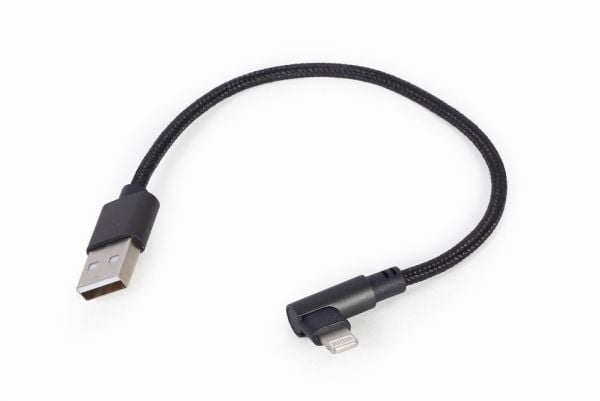Cablexpert - Lightning-adapter - USB hann til Lightning hann vinklet - 20 cm - svart