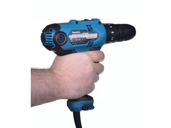 Makita HP0300, Boremaskin med pistolgrep, Nøkkelløs, 1 cm, 1500 RPM, 1 cm, 450 RPM