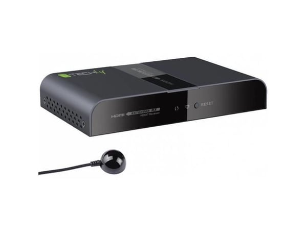 Techly IDATA EXTPL-380PR, 1920 x 1080 piksler, AV-mottaker, 300 m, Svart, HDCP